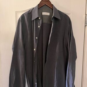 Designer Nicole Farhi mens dress shirt in grey in excellent condition